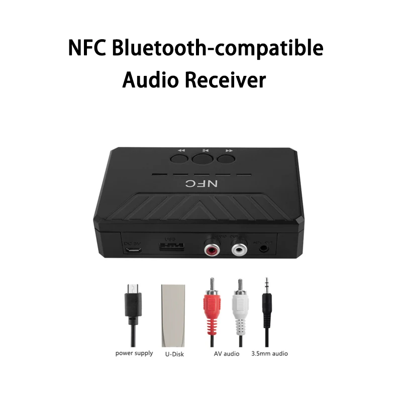 NFC Bluetooth 5 0 приемник 3 мм Aux разъем USB беспроводной двухканальный адаптер для ТВ