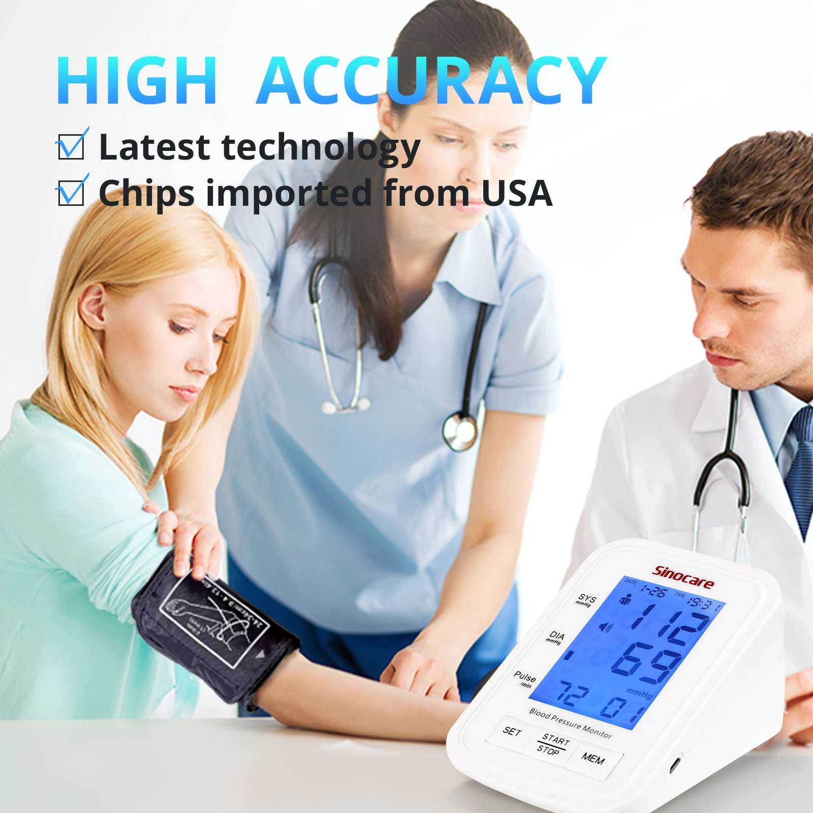 smart Arm Blood Pressure Monitor meter Cuff Medical Nurse Device Sphygmomanometer Blood Pressure Home Health Detector machine
smart Arm Blood Pressure Monitor meter Cuff Medical Nurse Device Sphygmomanometer Blood Pressure Home Health Detector machine