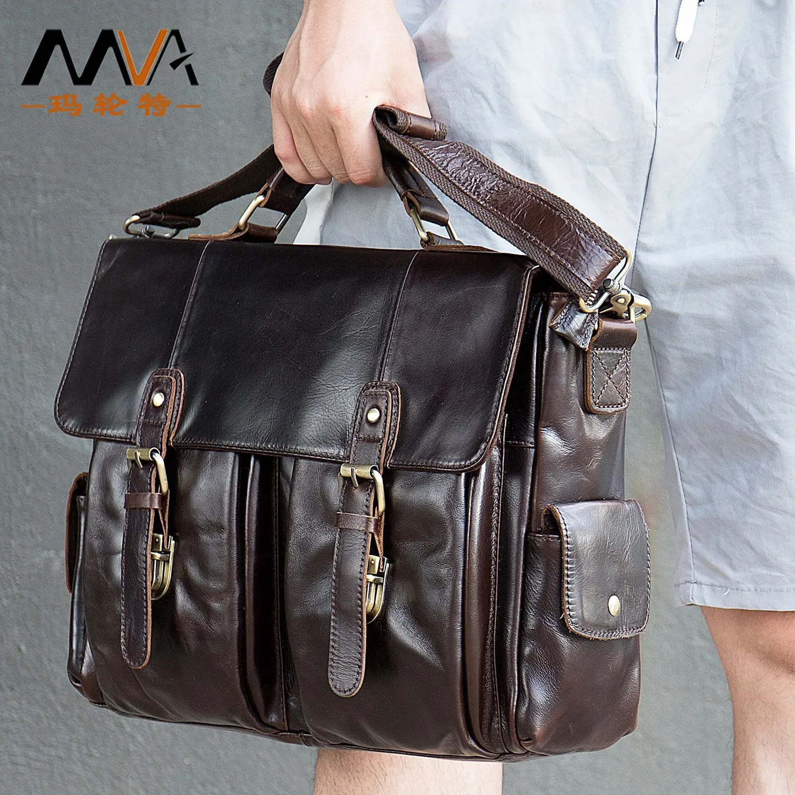 14" Laptop Bag Men Messenger Bags Real Leather Travel Brand Briefcases Vintage Fashion Shoulder Hand Bag Male Handbags
14" Laptop Bag Men Messenger Bags Real Leather Travel Brand Briefcases Vintage Fashion Shoulder Hand Bag Male Handbags