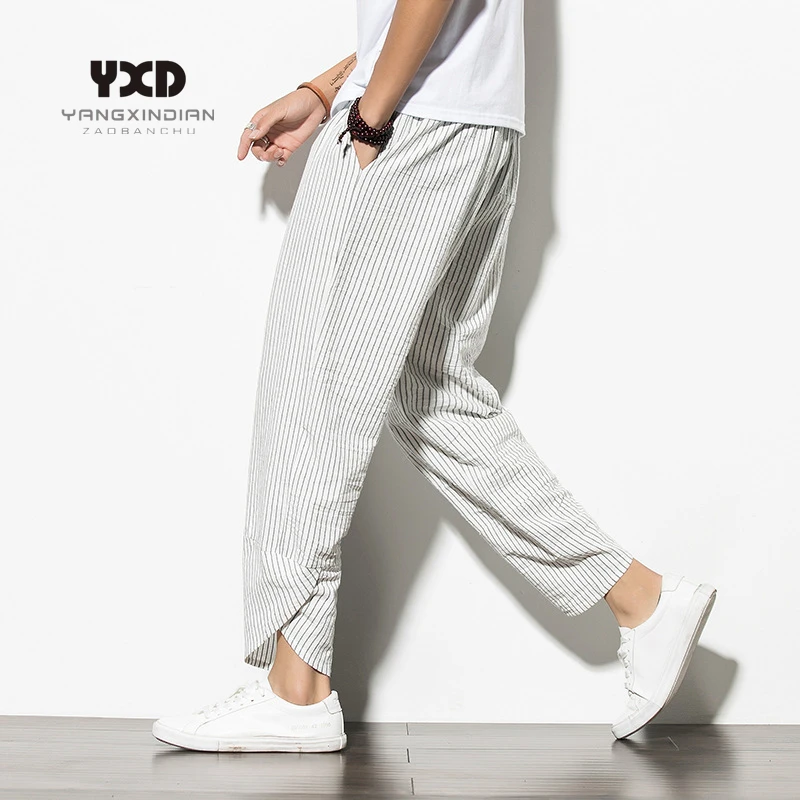Dropshipping Men Summer Stripe Cotton Linen Joggers Pants Man Harajuku Solid Harem pants Male Vintage Mens Fashion Trousers 5XL
Dropshipping Men Summer Stripe Cotton Linen Joggers Pants Man Harajuku Solid Harem pants Male Vintage Mens Fashion Trousers 5XL
