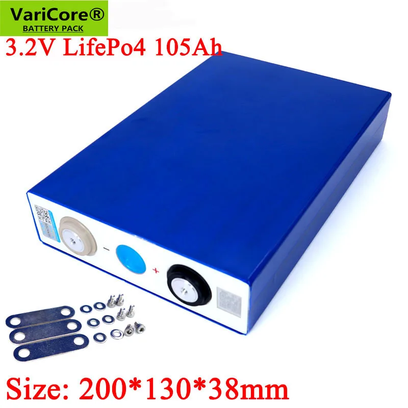 3 2 V 105Ah аккумулятор 5c LiFePO4 литий-железо-phospha 12V 24V 105000mAh солнечной энергии мотоцикл