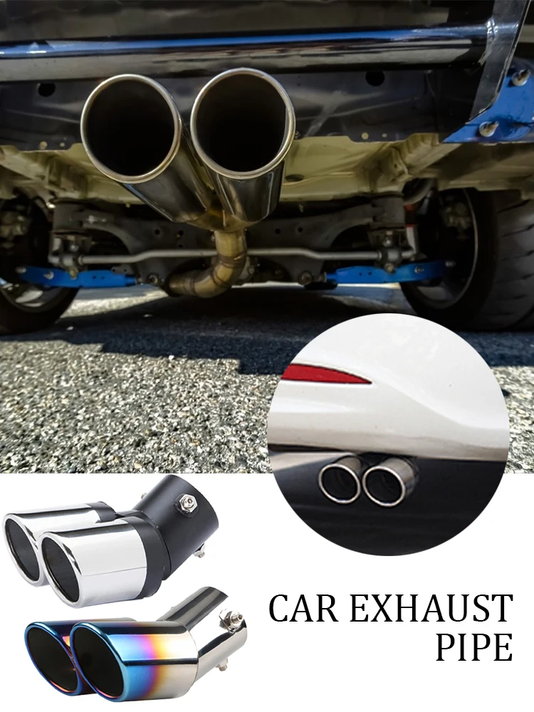 Auto Double Outlet Mufflers Car Exhaust Pipe Tip Stainless Steel Inclined Automatic Muffler Universal Car Exterior Accessories
Auto Double Outlet Mufflers Car Exhaust Pipe Tip Stainless Steel Inclined Automatic Muffler Universal Car Exterior Accessories