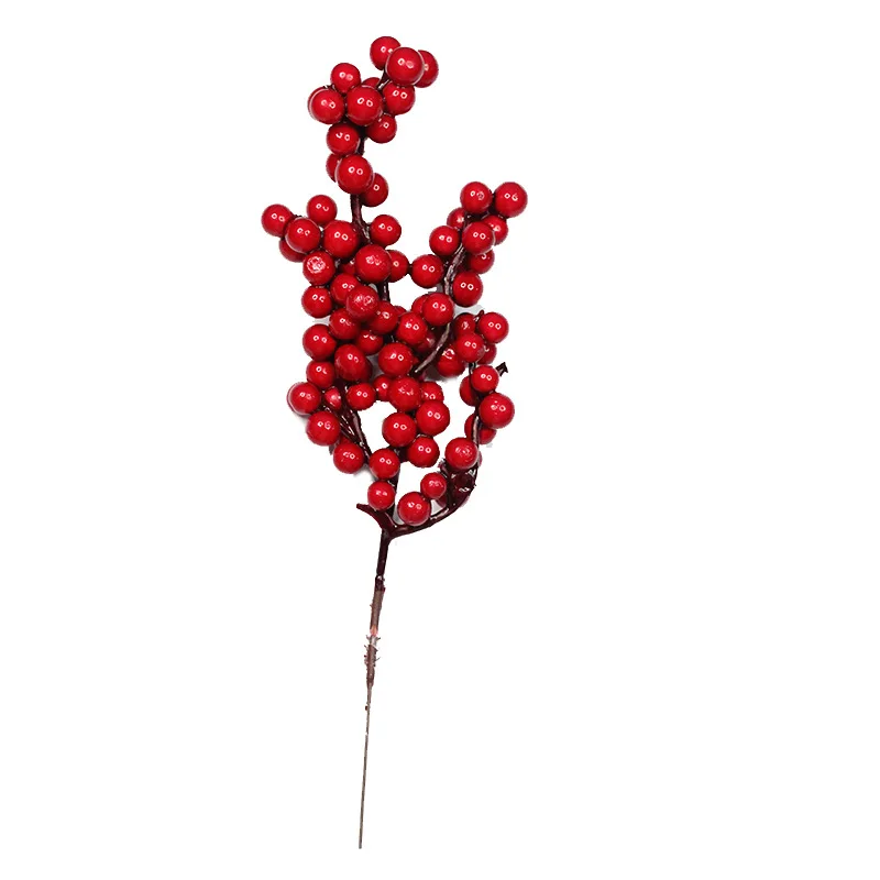 Искусственная сосновая шишка 20-26 см букет красных ягод ветка цветов