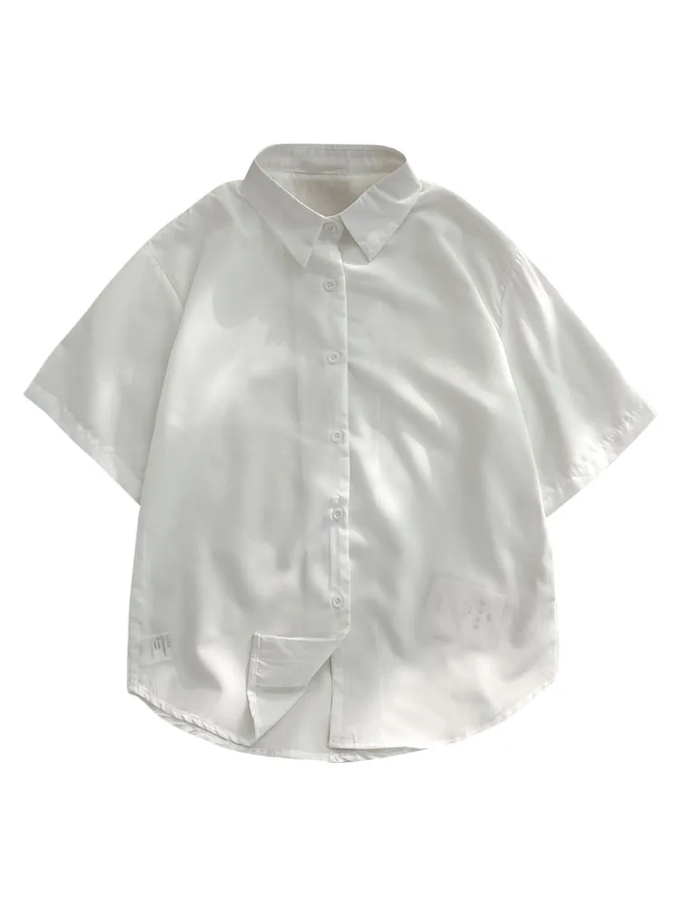 Design of white shirt blouse is less popular summer loose Hong Kong style shirt short sleeve ins elegant polo shirt
Design of white shirt blouse is less popular summer loose Hong Kong style shirt short sleeve ins elegant polo shirt