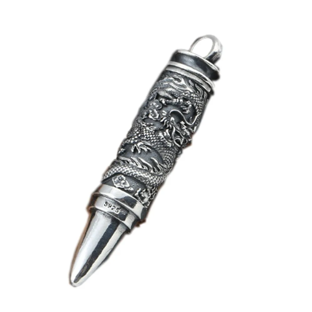 BOCAI New S925 sterling silver jewelry retro personality Thai silver Circling dragon bullet Gawu box men and women pendant
BOCAI New S925 sterling silver jewelry retro personality Thai silver Circling dragon bullet Gawu box men and women pendant