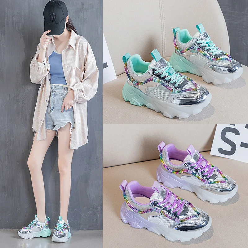 2021 Women Shoes Summer Lady Fashion Casual Sneakers Running Sports Chunkry Trainer Rhinestone Breathable Thick Sole Platform
2021 Women Shoes Summer Lady Fashion Casual Sneakers Running Sports Chunkry Trainer Rhinestone Breathable Thick Sole Platform