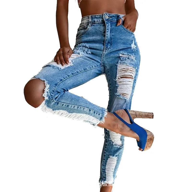 Women Jeans 2021 New Autumn Ripped Jeans for Women Fashion Blue Denim Pants Trend Streetwear Hole Jeans Donsignet
Women Jeans 2021 New Autumn Ripped Jeans for Women Fashion Blue Denim Pants Trend Streetwear Hole Jeans Donsignet
