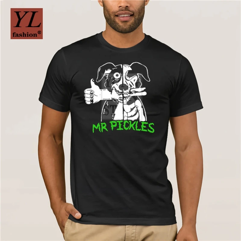 Новая футболка с буквенным принтом героями мультфильмов Mr Pickles дешевая