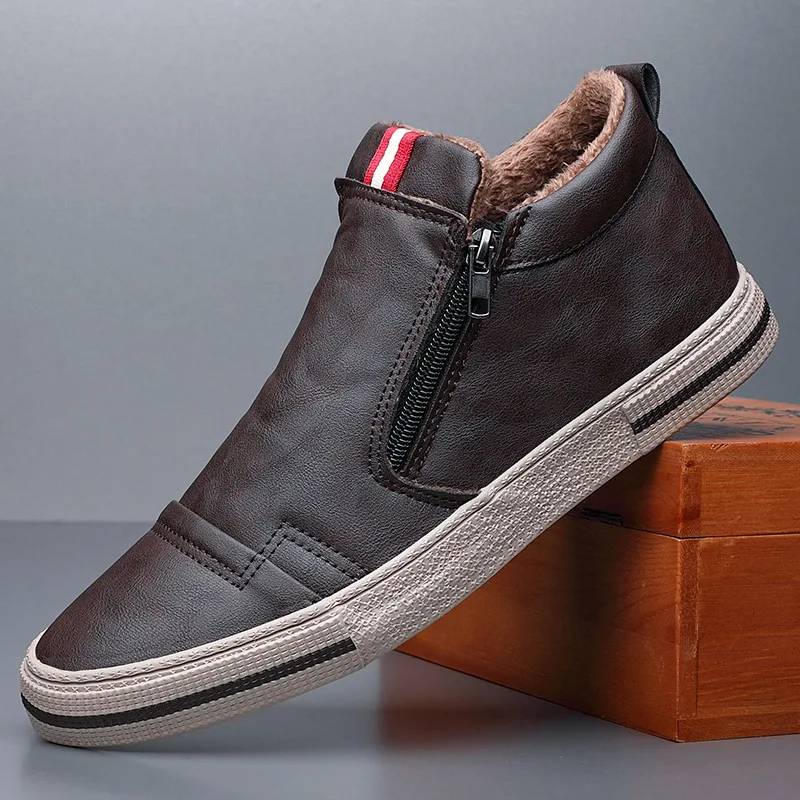 Men Casual Shoe Winter Warm Ankle Boots Fashion Man Snow Boots Outdoor Footwear Black Sneakers Men's Leather botas masculina
Men Casual Shoe Winter Warm Ankle Boots Fashion Man Snow Boots Outdoor Footwear Black Sneakers Men's Leather botas masculina