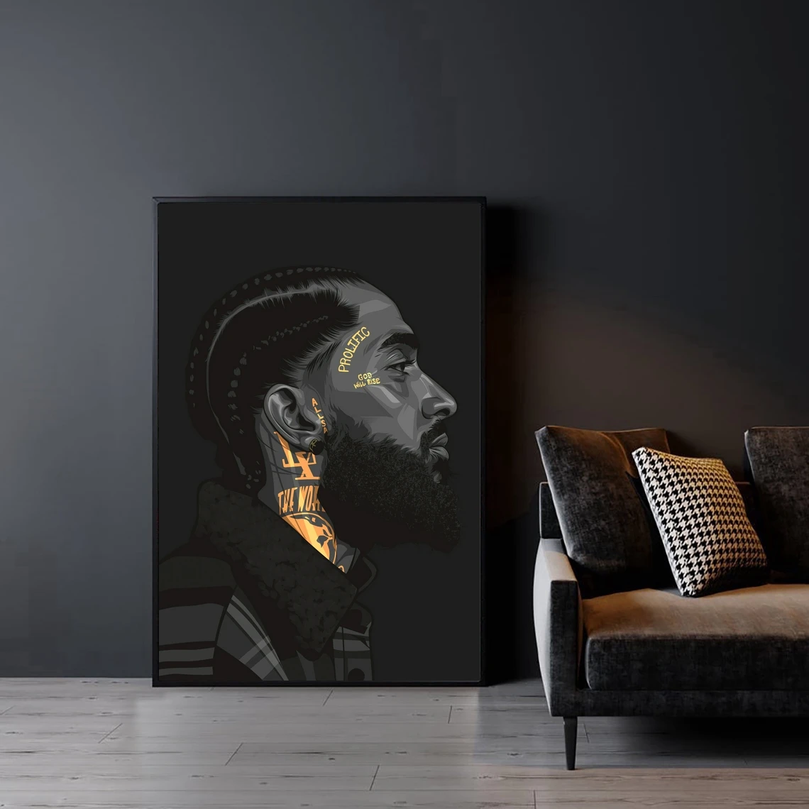 Nipsey Hussle Poster Rap Hip Hop Pop Music Star Canvas Art Poster Print Home Decoration Wall Painting (No Frame)
Nipsey Hussle Poster Rap Hip Hop Pop Music Star Canvas Art Poster Print Home Decoration Wall Painting (No Frame)