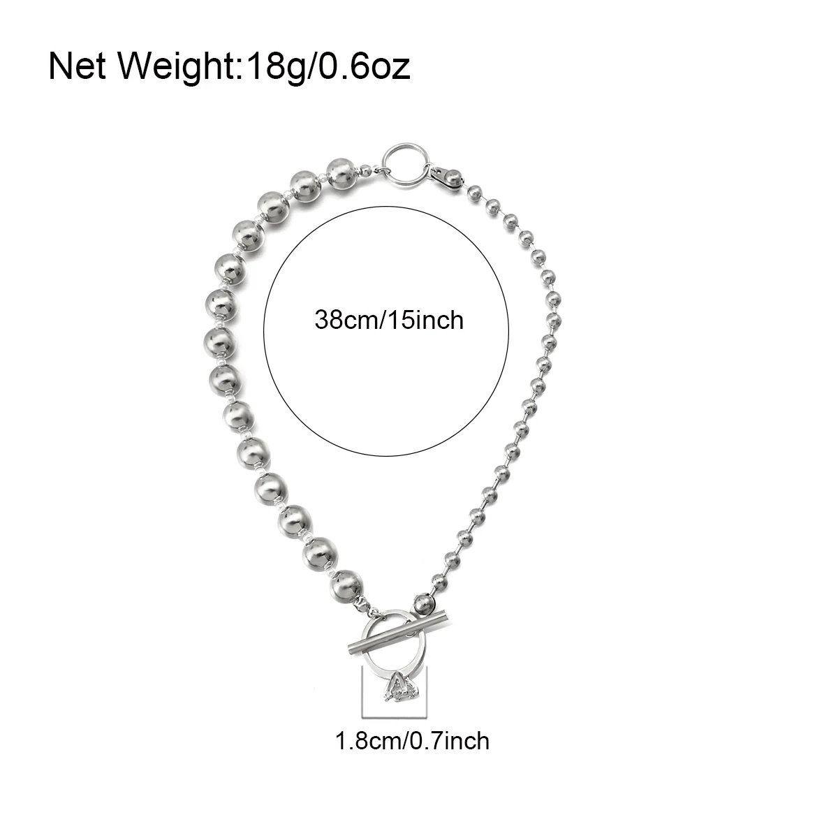 AENSOA New Fashion Necklace Metal Beads Silver Color Rings Pendant Necklaces Elegant Clavicle Chain Party Gift Jewelry for Women
AENSOA New Fashion Necklace Metal Beads Silver Color Rings Pendant Necklaces Elegant Clavicle Chain Party Gift Jewelry for Women
