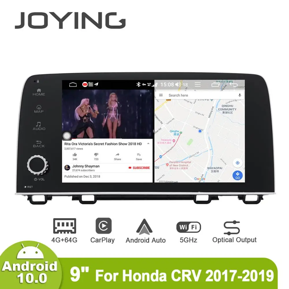 Радуясь 9 дюймов Android10 автомобильное радио для Honda CRV 2017 2019 GPS Carplay DSP SPDIF сабвуфер