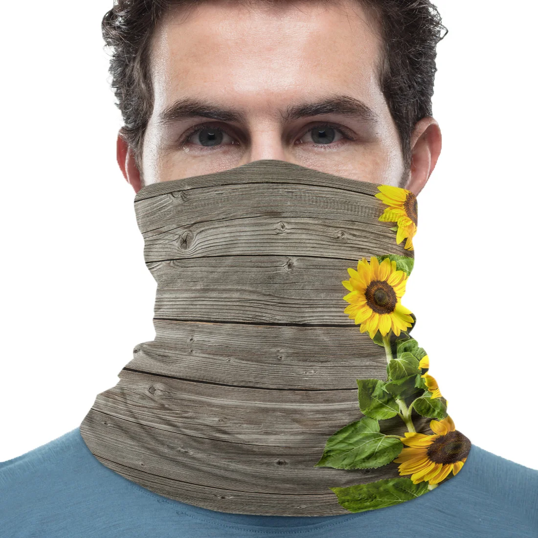 Подсолнух дерево планка шаблон шеи Gaiter многофункциональный бандана Балаклавы