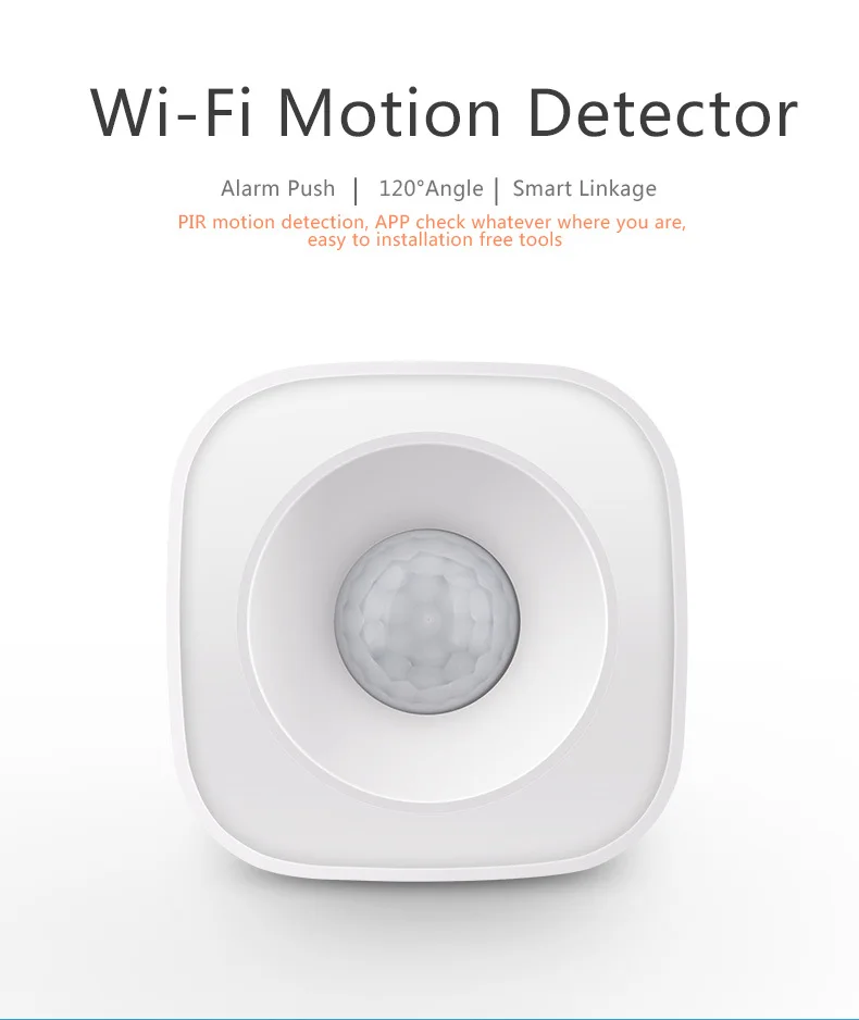 WIFI PIR Motion Sensor Wireless Passive Infrared Detector Security Burglar Alarm Sensor Tuya APP Control Smart Home
WIFI PIR Motion Sensor Wireless Passive Infrared Detector Security Burglar Alarm Sensor Tuya APP Control Smart Home
