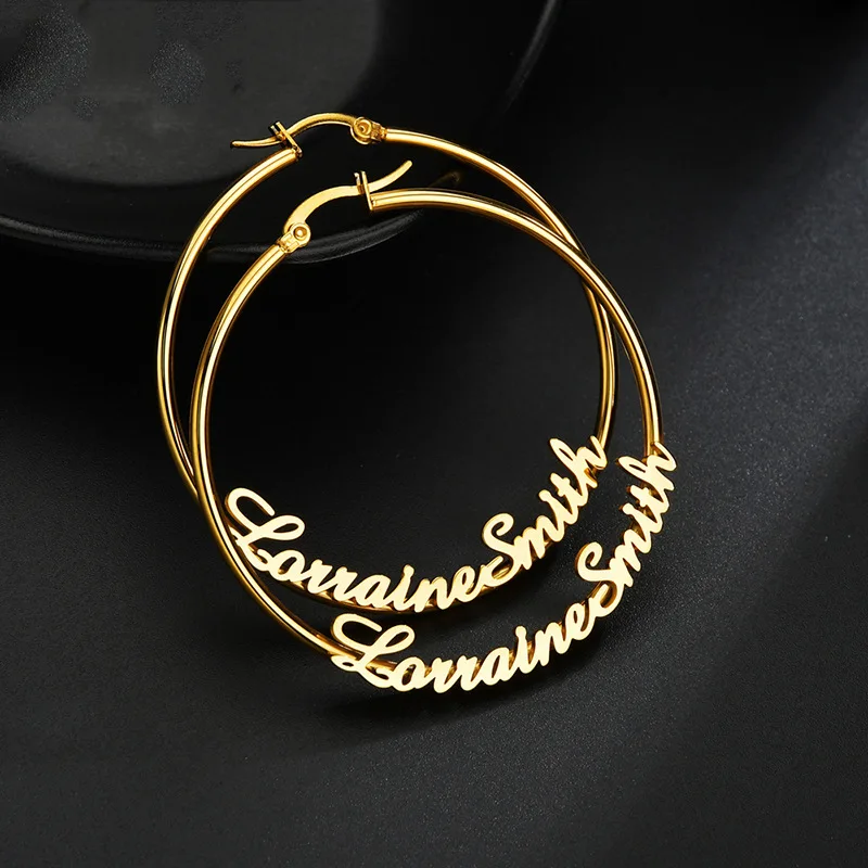Making-123 Custom Name Large Earrings Exaggerated Jewelry Custom Steel Gold Rose Gold Tricolor Circle Earrings 30mm-100mm
Making-123 Custom Name Large Earrings Exaggerated Jewelry Custom Steel Gold Rose Gold Tricolor Circle Earrings 30mm-100mm