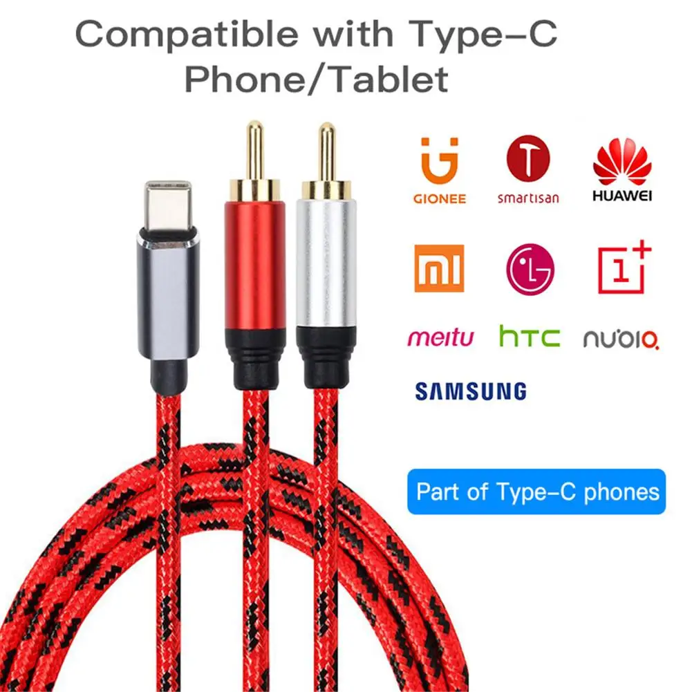 0.5m/1m/1.5m USB Type-C To 2 RCA Audio Cable Type C RCA Cable For Phones Speaker Home Theater TV
0.5m/1m/1.5m USB Type-C To 2 RCA Audio Cable Type C RCA Cable For Phones Speaker Home Theater TV