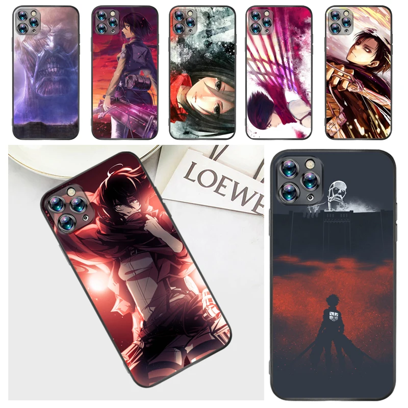 Attack On Titan Mikasa Ackerman Armin Arlert Levi Eren Jager Phone Case For iPhone 7 8 Plus 6 6S Carcasa Back Cover Funda 
Attack On Titan Mikasa Ackerman Armin Arlert Levi Eren Jager Phone Case For iPhone 7 8 Plus 6 6S Carcasa Back Cover Funda