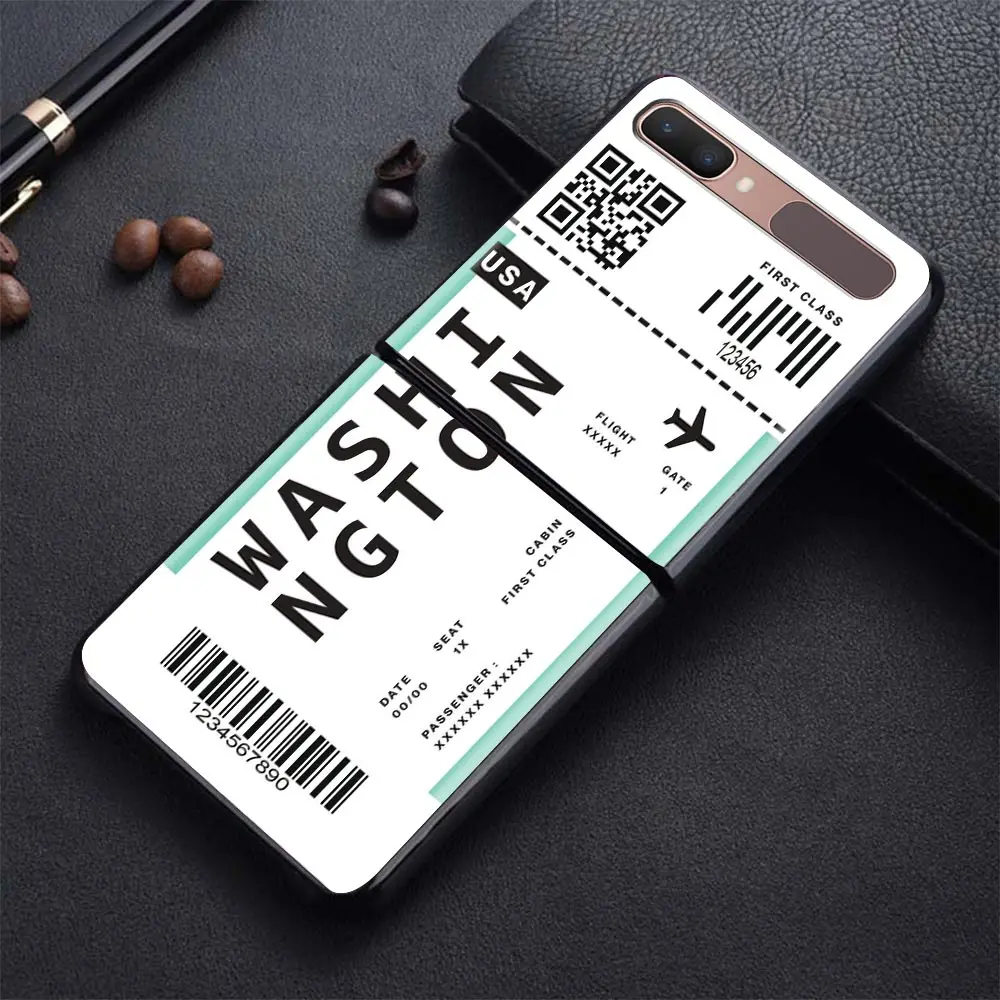 Ticket Boarding Pass Label For Samsung Galaxy Z flip Case Slim Protective Shockproof Hard Cover Skin Smartphone Accessories
Ticket Boarding Pass Label For Samsung Galaxy Z flip Case Slim Protective Shockproof Hard Cover Skin Smartphone Accessories