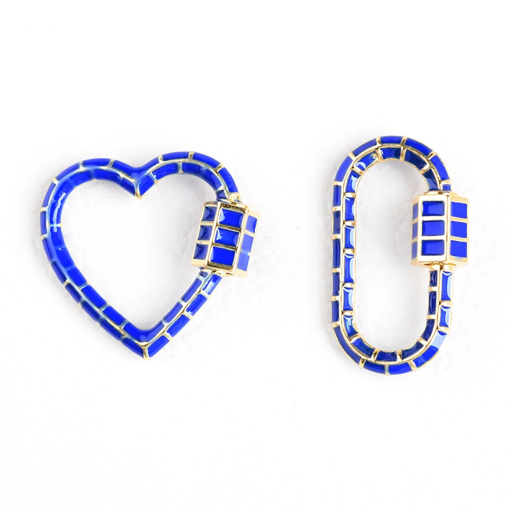 3PCS, DIY Jewelry Stripe Heart/Oval Enamel Screw Clasps Copper Connector Lock Carabiner For Jewelry Making
3PCS, DIY Jewelry Stripe Heart/Oval Enamel Screw Clasps Copper Connector Lock Carabiner For Jewelry Making