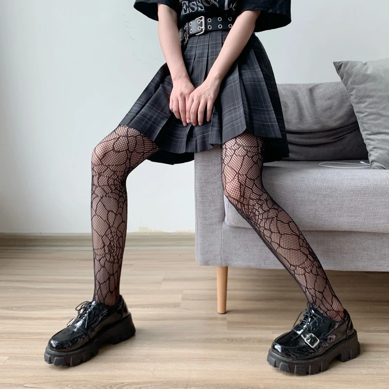 Sexy Spider Web Ruffles Tight Women lolita Pantienose Elastic Gothic Hollow Out Pantihose Punk Black Long Socking Gift Girls
Sexy Spider Web Ruffles Tight Women lolita Pantienose Elastic Gothic Hollow Out Pantihose Punk Black Long Socking Gift Girls