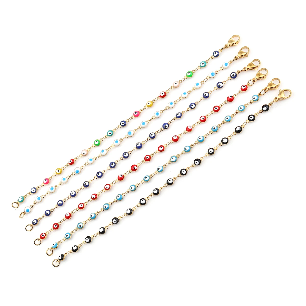 Doreen Box 304 Stainless Steel Bracelets Gold Plated White Evil Eye Enamel Bracelet 19.2cm(7 4/8") long, 1 Piece
Doreen Box 304 Stainless Steel Bracelets Gold Plated White Evil Eye Enamel Bracelet 19.2cm(7 4/8") long, 1 Piece