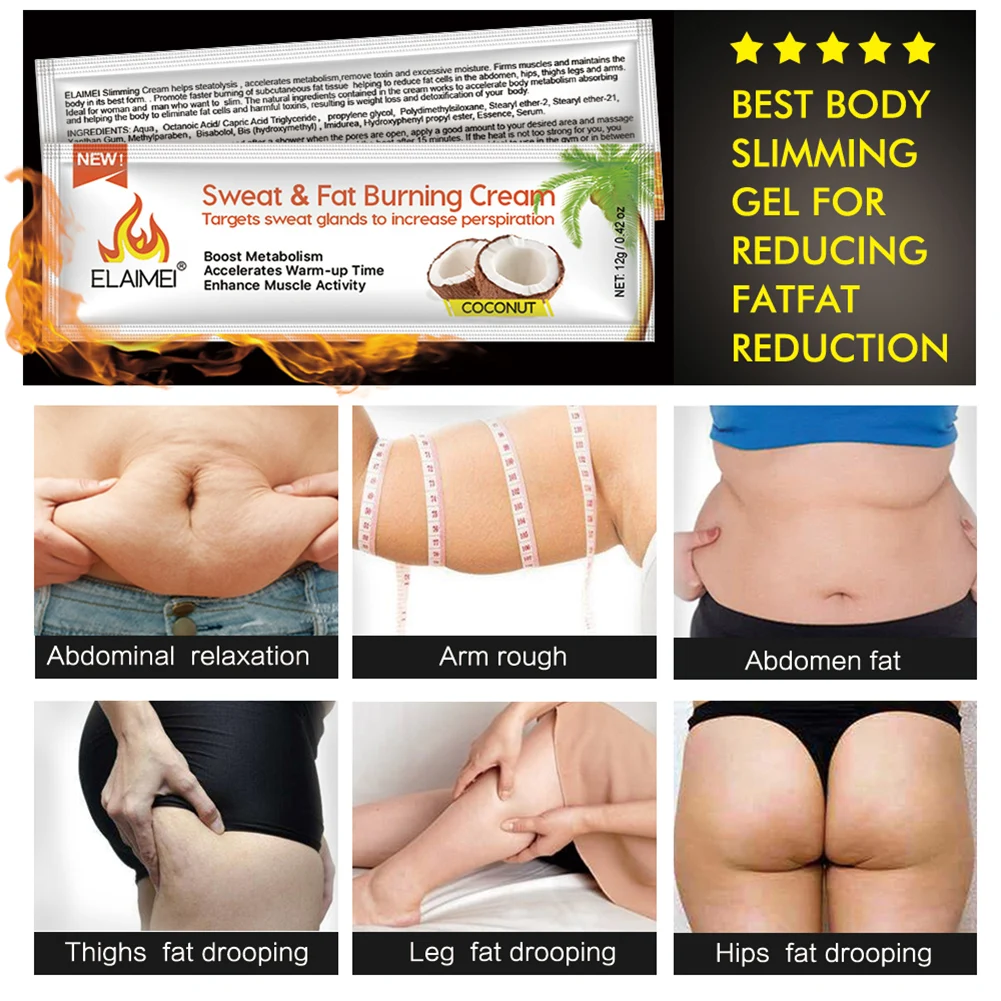ELAIMEI Fat Burner Weight Loss Cream Slimming cream Consume fat Massage the abdomen Lose weight Chinese plant essence Cream Care
ELAIMEI Fat Burner Weight Loss Cream Slimming cream Consume fat Massage the abdomen Lose weight Chinese plant essence Cream Care