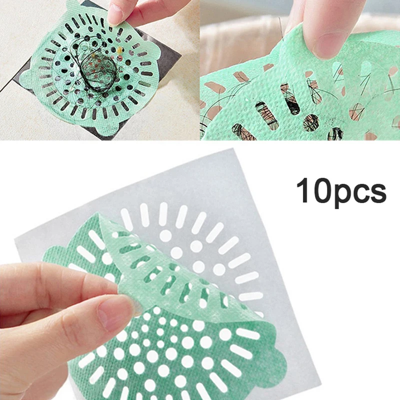10pcs/set Disposable Bathroom Sewer Outfall Sink Drain Hair Strainer Filter Sticker Anti-Blocking Strainer
10pcs/set Disposable Bathroom Sewer Outfall Sink Drain Hair Strainer Filter Sticker Anti-Blocking Strainer