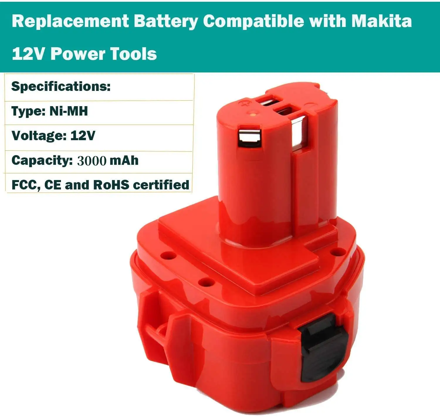 Bonacell PA12 12V 3000mAh Ni-MH Replacement Battery for Makita Battery 12V 1233 1222 1235 6270D 6271D 6317D 6227D Tools Bateria
Bonacell PA12 12V 3000mAh Ni-MH Replacement Battery for Makita Battery 12V 1233 1222 1235 6270D 6271D 6317D 6227D Tools Bateria