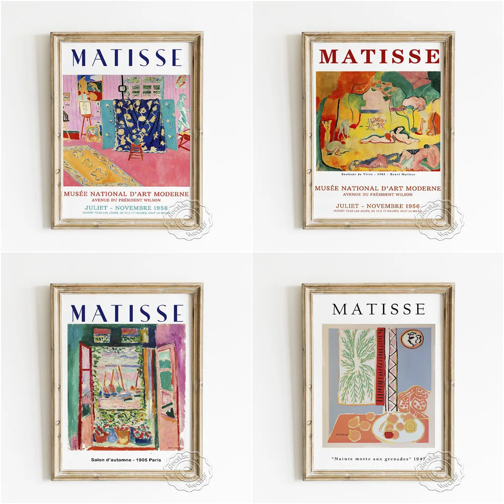 Henri Matisse Abstract Art Exhibition Poster, Le Bonheur De Vivre Canvas Painting, The Open Window Art Prints, Modern Wall Decor 
Henri Matisse Abstract Art Exhibition Poster, Le Bonheur De Vivre Canvas Painting, The Open Window Art Prints, Modern Wall Decor