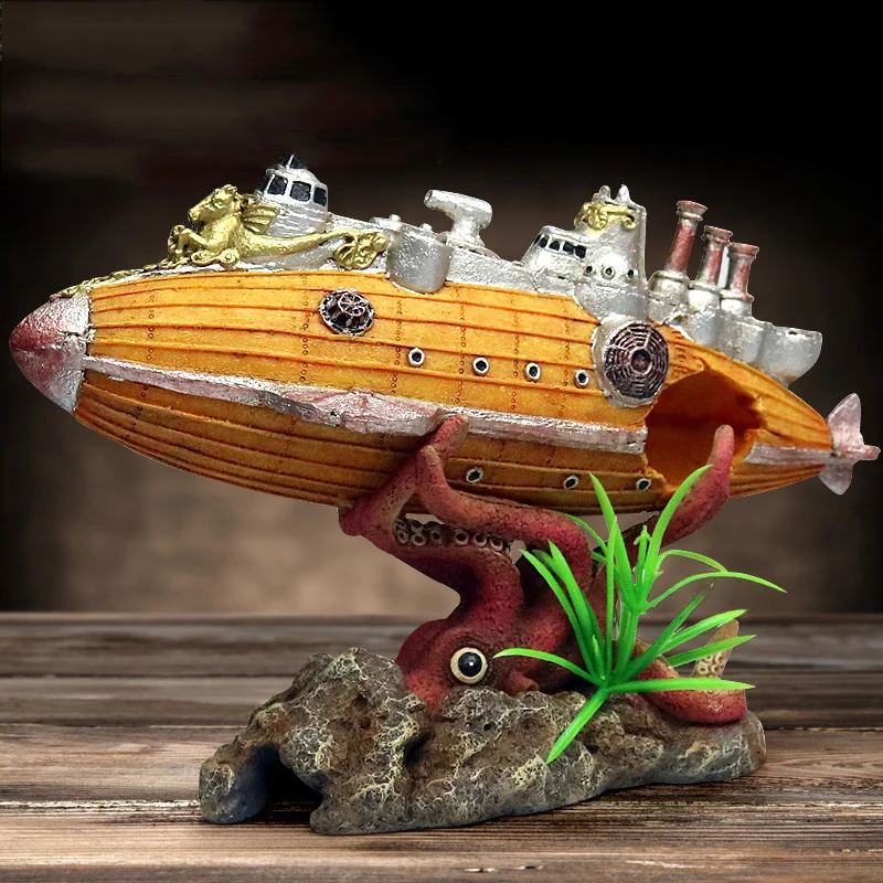 Aquarium Decoration Octopus Shipwreck Battleship Submarine Ornaments Fish Tank Landscaping Fish Hiding Cave Aquascape Decor
Aquarium Decoration Octopus Shipwreck Battleship Submarine Ornaments Fish Tank Landscaping Fish Hiding Cave Aquascape Decor