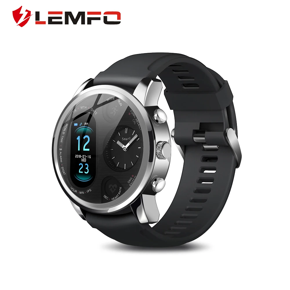 LEMFO Dual Display Smart Watch Men IP67 Waterproof Heart Rate Blood Pressure Message Push Smartwatch for Android and iOS
LEMFO Dual Display Smart Watch Men IP67 Waterproof Heart Rate Blood Pressure Message Push Smartwatch for Android and iOS
