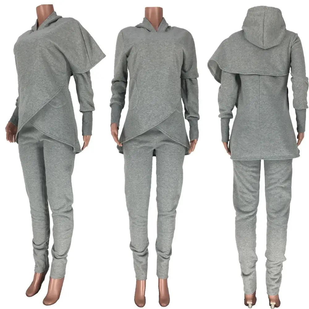 Real Picture Women Winter New Arrivals Solid Tracksuits Lady's Irregular Hooded Sweatshirts + Casual Pants Two Piece Sets
Real Picture Women Winter New Arrivals Solid Tracksuits Lady's Irregular Hooded Sweatshirts + Casual Pants Two Piece Sets