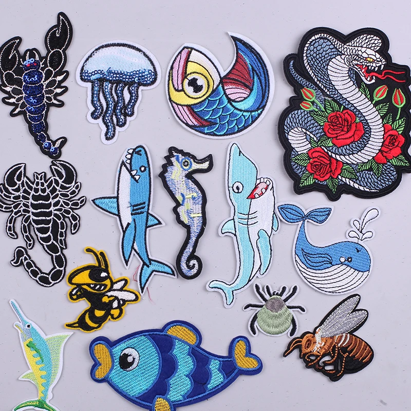 Cobra with Flower Embroidered Patches for Clothing Fusible Sewing Application Sew on Patch Diy Fish Iron-on Applique on Clothes
Cobra with Flower Embroidered Patches for Clothing Fusible Sewing Application Sew on Patch Diy Fish Iron-on Applique on Clothes