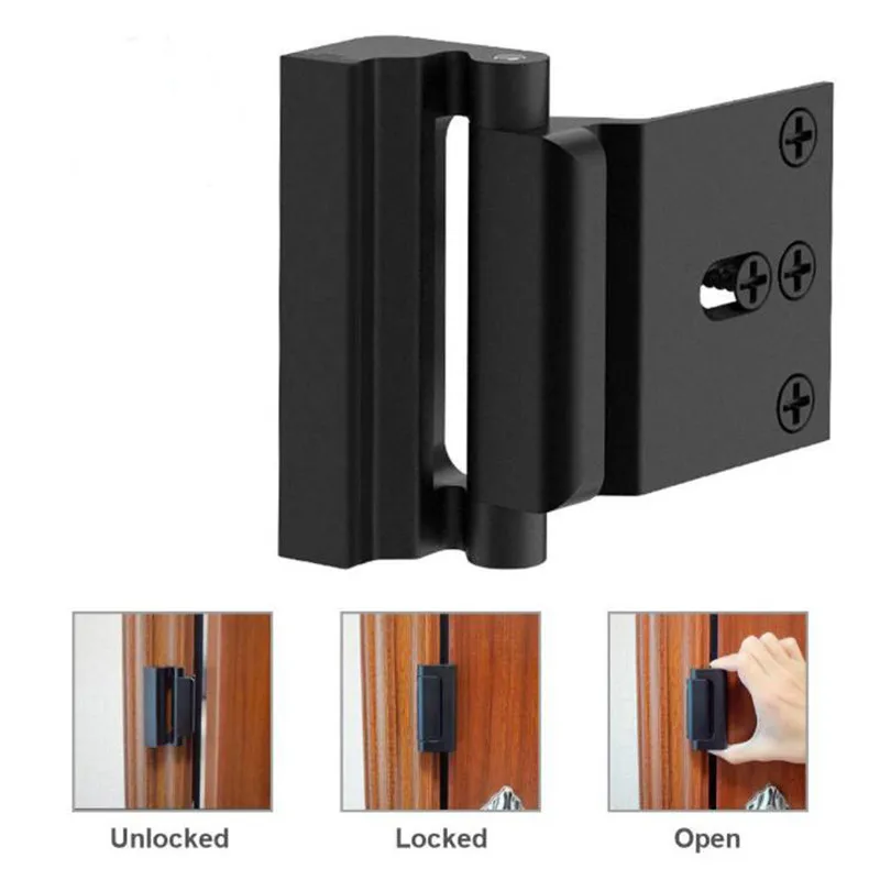 Aluminium Alloy Home Security Defender Lock Door Reinforcement Lock High Security Door Lock Home Child Proof Door Stopper
Aluminium Alloy Home Security Defender Lock Door Reinforcement Lock High Security Door Lock Home Child Proof Door Stopper
