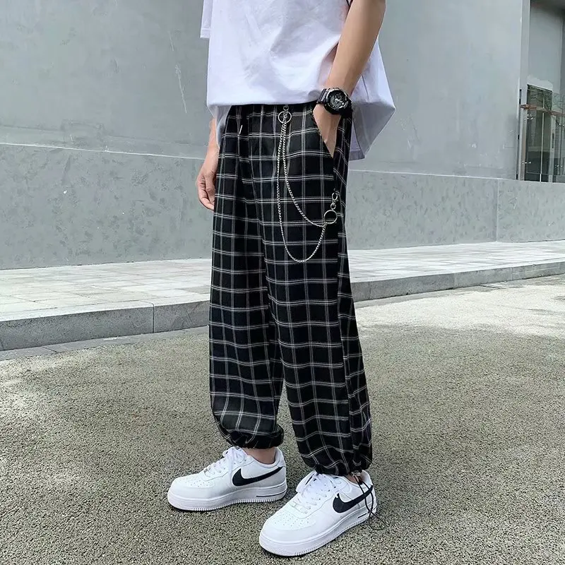 Plaid With Chain Men Pants Harem Pants Streetwear Men Nice Summer Hip Hop Casual Trousers Fashion Male Pants
Plaid With Chain Men Pants Harem Pants Streetwear Men Nice Summer Hip Hop Casual Trousers Fashion Male Pants