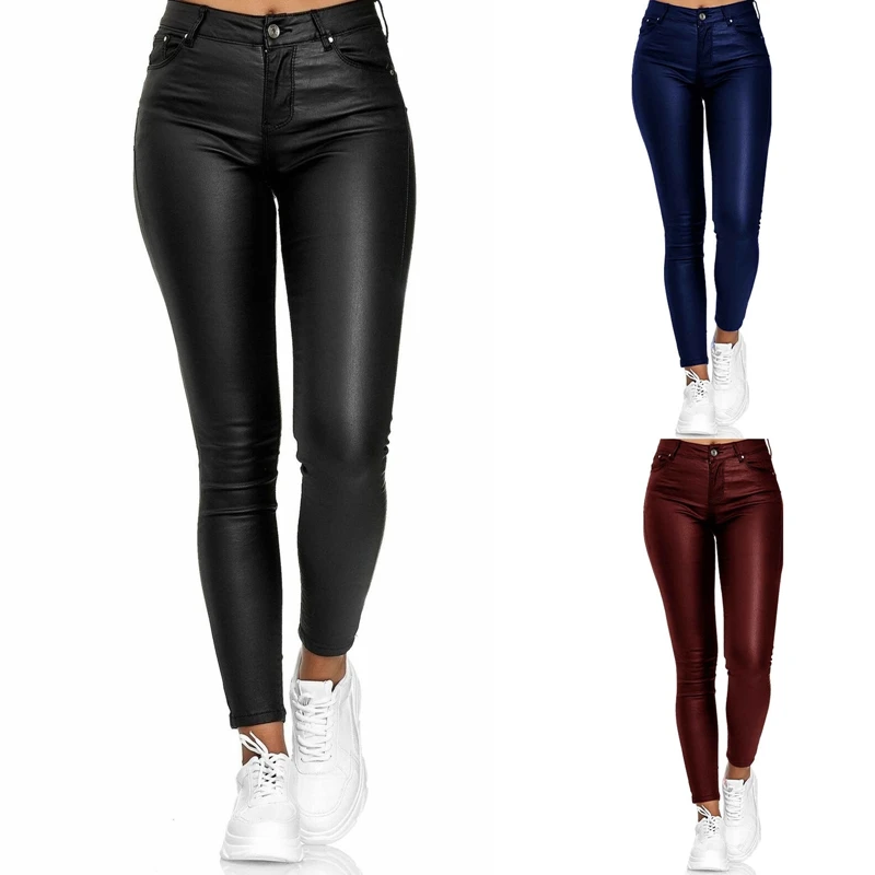 High Waist Pencil Pant Faux Leather PU Long Trousers Casual Sexy Exclusive Fashion Women Tight Trouser Women's Pants
High Waist Pencil Pant Faux Leather PU Long Trousers Casual Sexy Exclusive Fashion Women Tight Trouser Women's Pants
