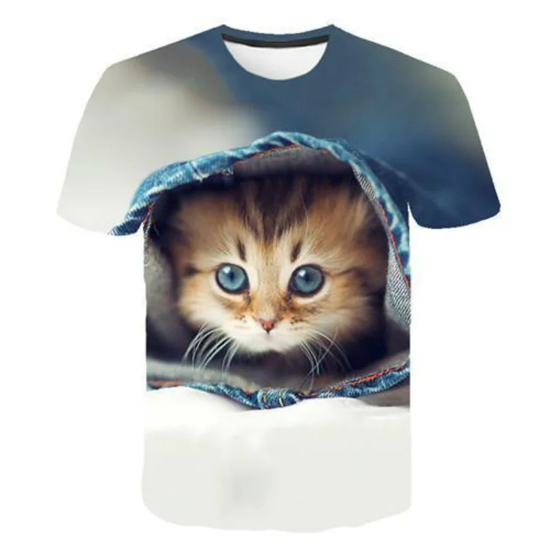 2021 new hot sale boy girl 3D printing Harajuku fashion dynamic anime cute cat round neck short shirt
2021 new hot sale boy girl 3D printing Harajuku fashion dynamic anime cute cat round neck short shirt