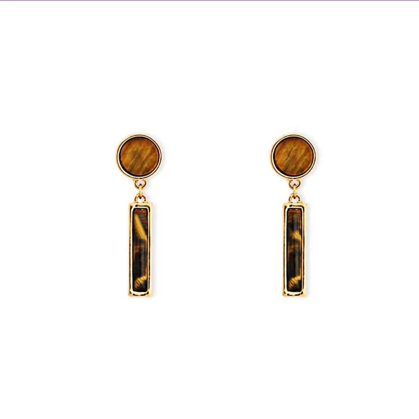 Trendy Light Yellow Gold Color Layer Round and Rectangle Tiger Eye Stone Stud Earrings for Women Jewelry
Trendy Light Yellow Gold Color Layer Round and Rectangle Tiger Eye Stone Stud Earrings for Women Jewelry