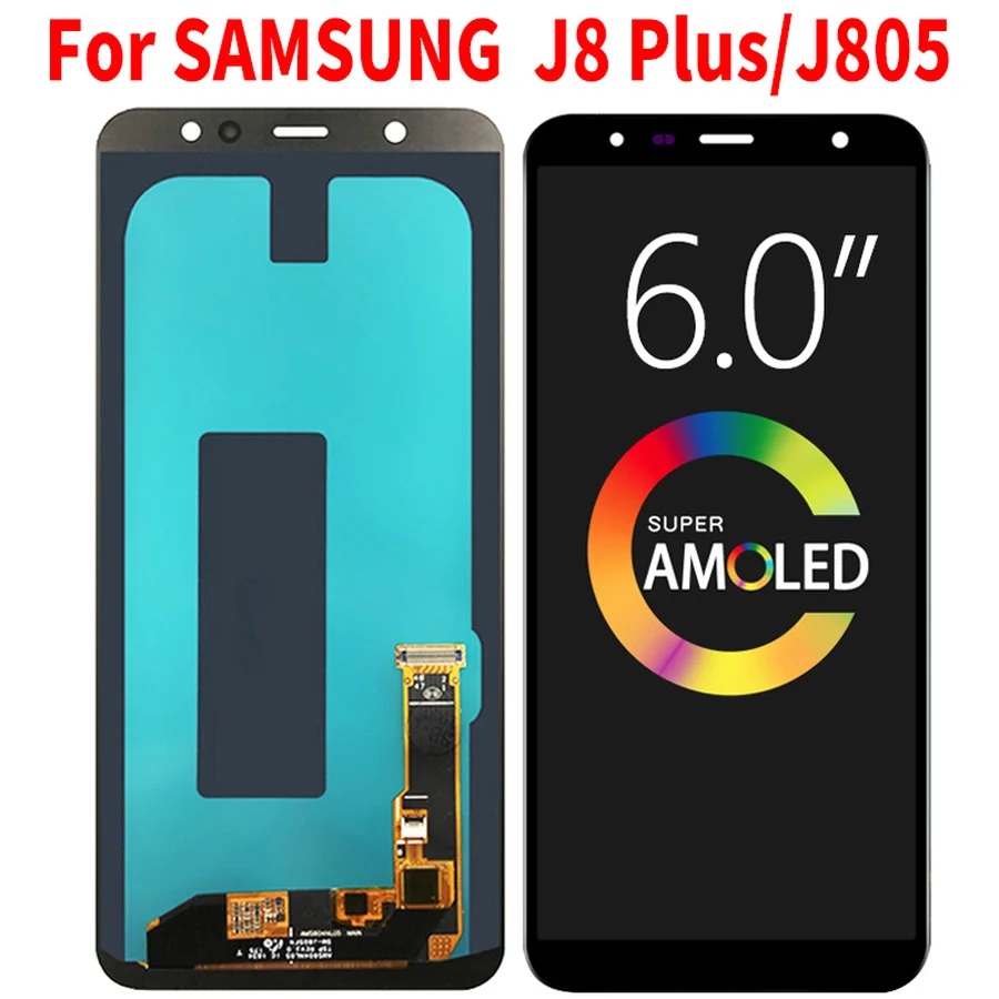 6.0" AMOLED Display Touch Screen Digitizer For Samsung J8 Plus Display For SAMSUNG Galaxy J8 Plus 2018 J805 J805F LCD
6.0" AMOLED Display Touch Screen Digitizer For Samsung J8 Plus Display For SAMSUNG Galaxy J8 Plus 2018 J805 J805F LCD