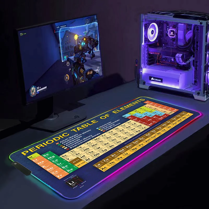 Periodic Table of Elements LED Light Mouse Pad RGB Large Keyboard Non-Slip Rubber Base Computer Carpet Desk Mat Game Mouse Pad
Periodic Table of Elements LED Light Mouse Pad RGB Large Keyboard Non-Slip Rubber Base Computer Carpet Desk Mat Game Mouse Pad