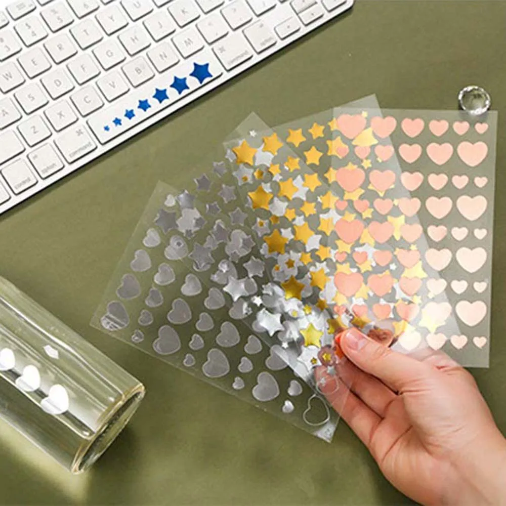 6 Sheet/set Gold Foil Stationery Stickers Heart Star Shape Stickers Decorative Adhesive Stickers for Scrapbooking Diary Albums
6 Sheet/set Gold Foil Stationery Stickers Heart Star Shape Stickers Decorative Adhesive Stickers for Scrapbooking Diary Albums