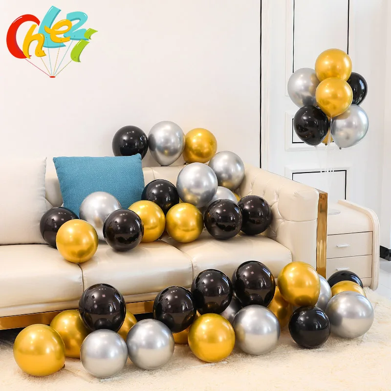 50pcs 12 inch Gold Silver Black Metallic Latex Balloons Wedding Decorations Chrome Helium Globos Birthday Party Decoration Adult
50pcs 12 inch Gold Silver Black Metallic Latex Balloons Wedding Decorations Chrome Helium Globos Birthday Party Decoration Adult