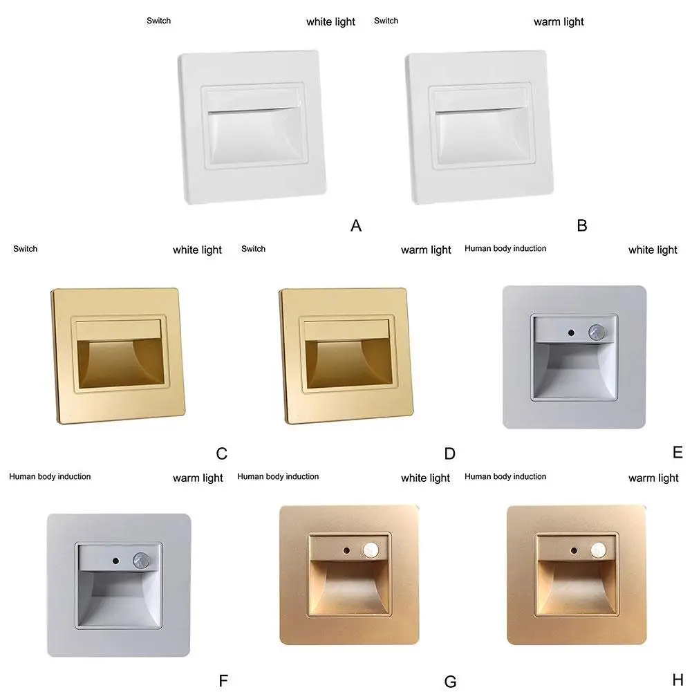 Embedded PIR Night Light Sensor Staircase Home Wall Lamp Lighting Wall Staircase Lamp Wall LED Corridor Lighting AC85-265V L6K8
Embedded PIR Night Light Sensor Staircase Home Wall Lamp Lighting Wall Staircase Lamp Wall LED Corridor Lighting AC85-265V L6K8