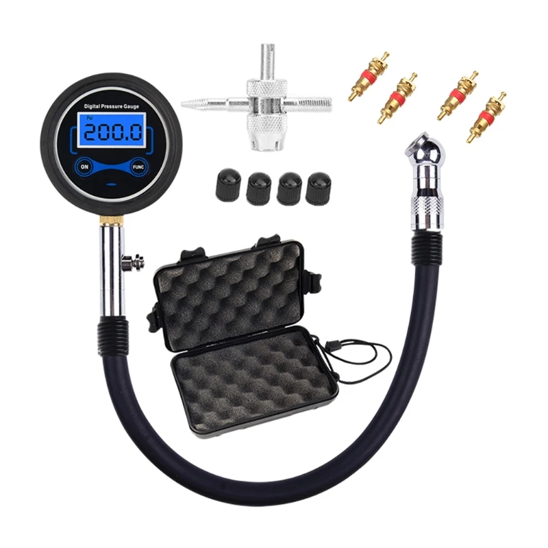High-Precision Tire Pressure Gauge Tire Pressure Gauge LCD Display with Extension Tube Adapter Quickly Measure Pressure
High-Precision Tire Pressure Gauge Tire Pressure Gauge LCD Display with Extension Tube Adapter Quickly Measure Pressure