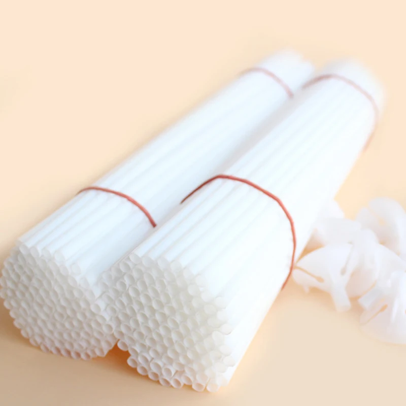 

Белые пластиковые палочки для воздушных шаров с чашками, 100 шт., 30 см, латексные палочки для воздушных шаров, набор для свадебного декора