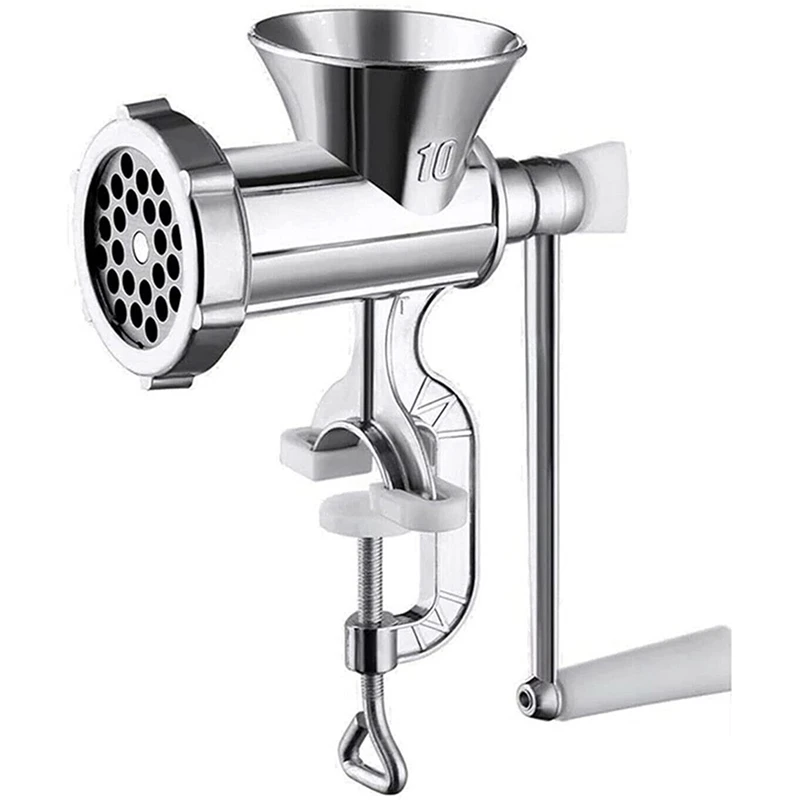 Table Manual Meat Grinder Mincer Stuffer Sausage Pasta Filler Maker Machine (NO.10)
Table Manual Meat Grinder Mincer Stuffer Sausage Pasta Filler Maker Machine (NO.10)