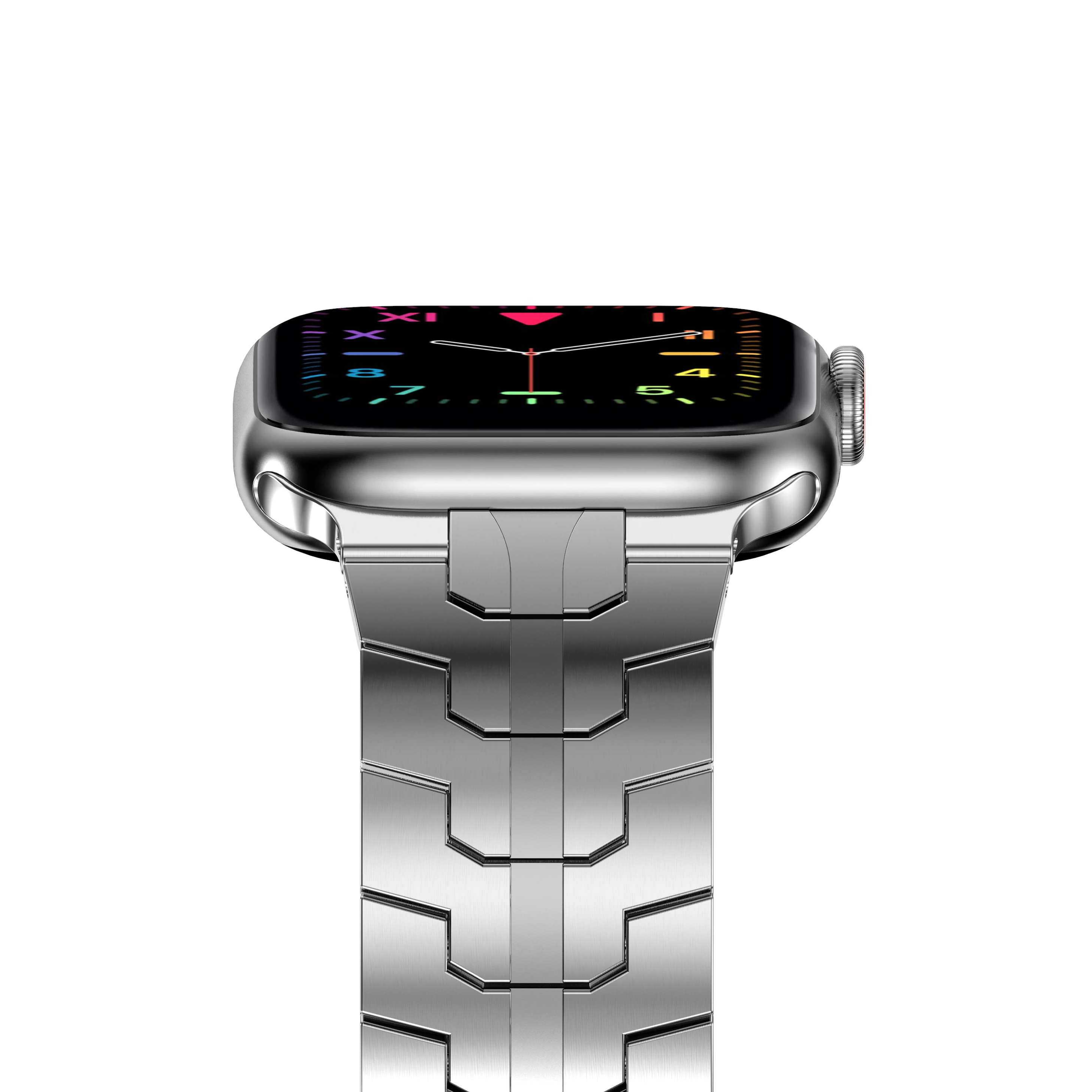 Браслет из нержавеющей стали для Apple Watch 7 SE металлический ремешок iWatch 6 5 4 3 45 мм 44 42