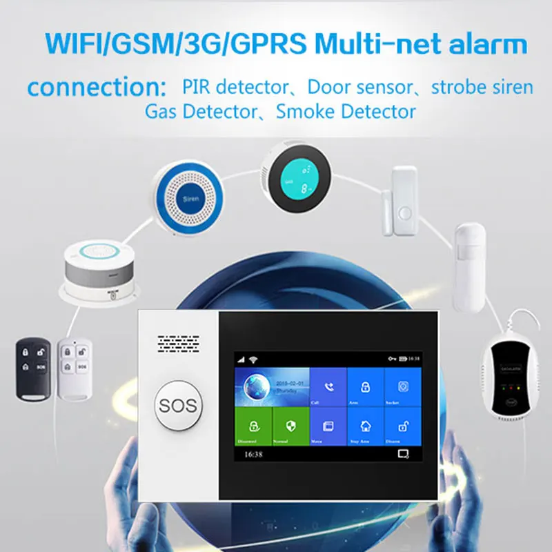 PG 107 Tuya Беспроводной WI FI GSM домашняя охранная сигнализация Системы IP Камера