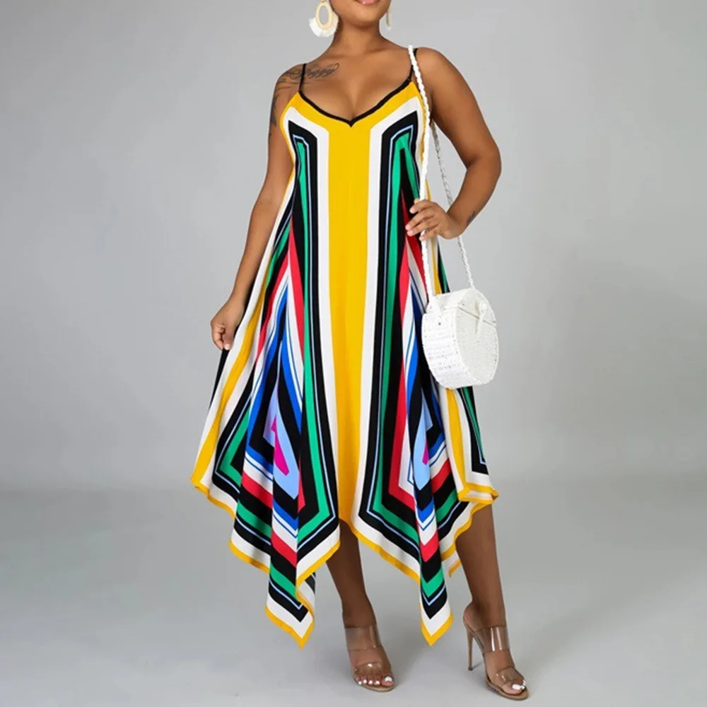 African Women Summer Beach Dress Geometric Pattern Spagehetti Strap Vestido Sexy Backless A-Line Robe Femme Home Tunic Sundress
African Women Summer Beach Dress Geometric Pattern Spagehetti Strap Vestido Sexy Backless A-Line Robe Femme Home Tunic Sundress