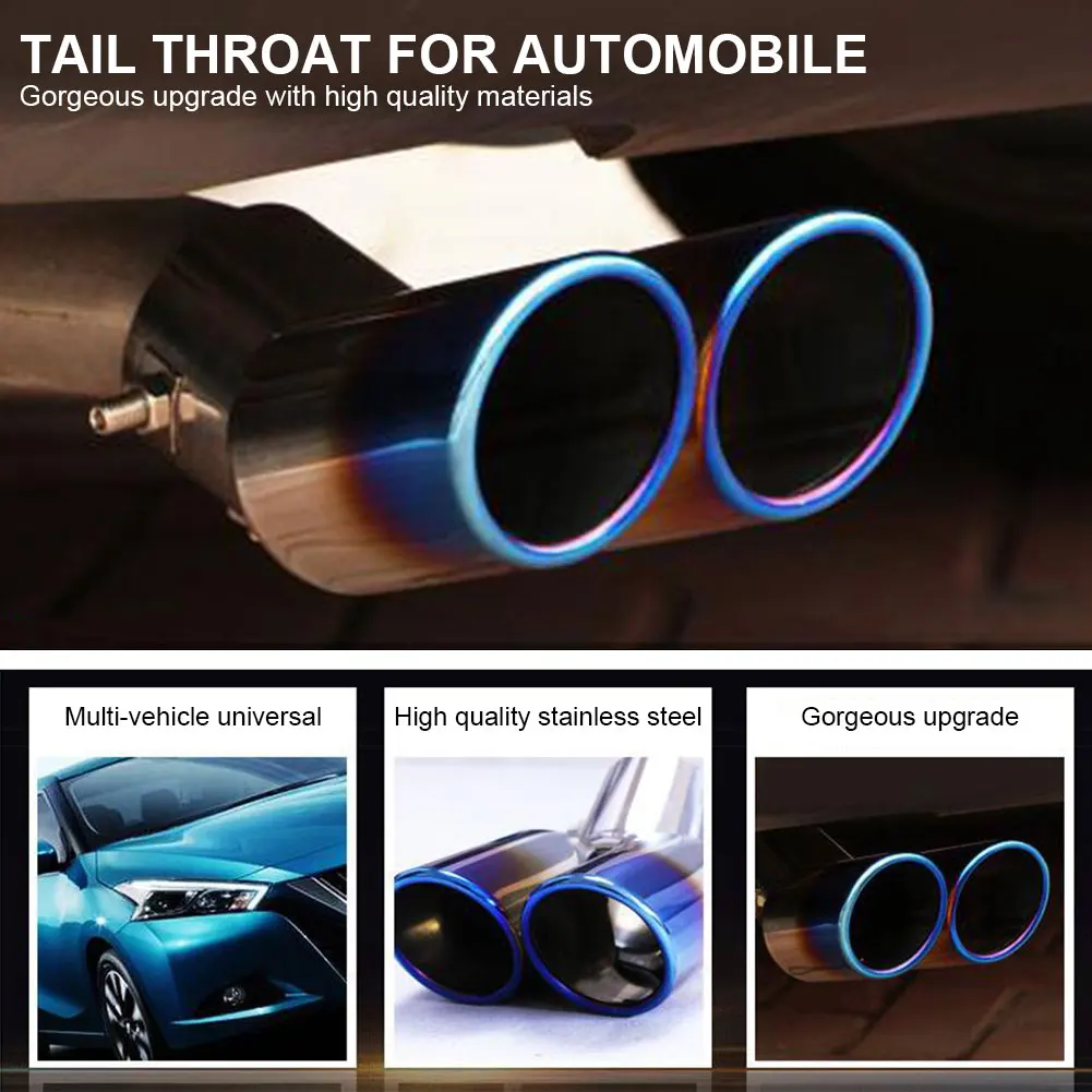2.5" Car Exhaust Tip Dual Outlet Burnt Blue Slant Stainless Steel Exhaust Muffler Tail Pipe Silencer Tip Auto Parts Accessories
2.5" Car Exhaust Tip Dual Outlet Burnt Blue Slant Stainless Steel Exhaust Muffler Tail Pipe Silencer Tip Auto Parts Accessories